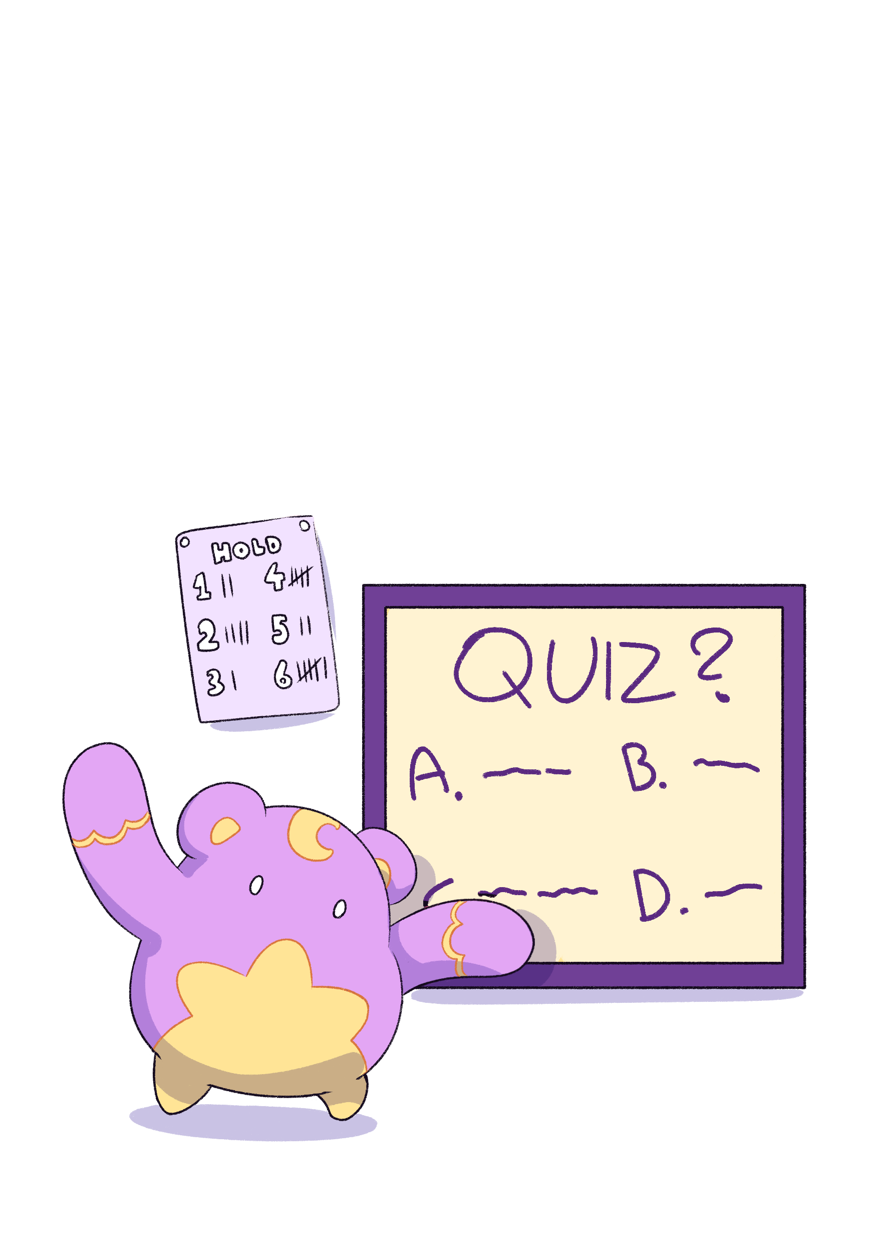 Kuma viser en quiztavle